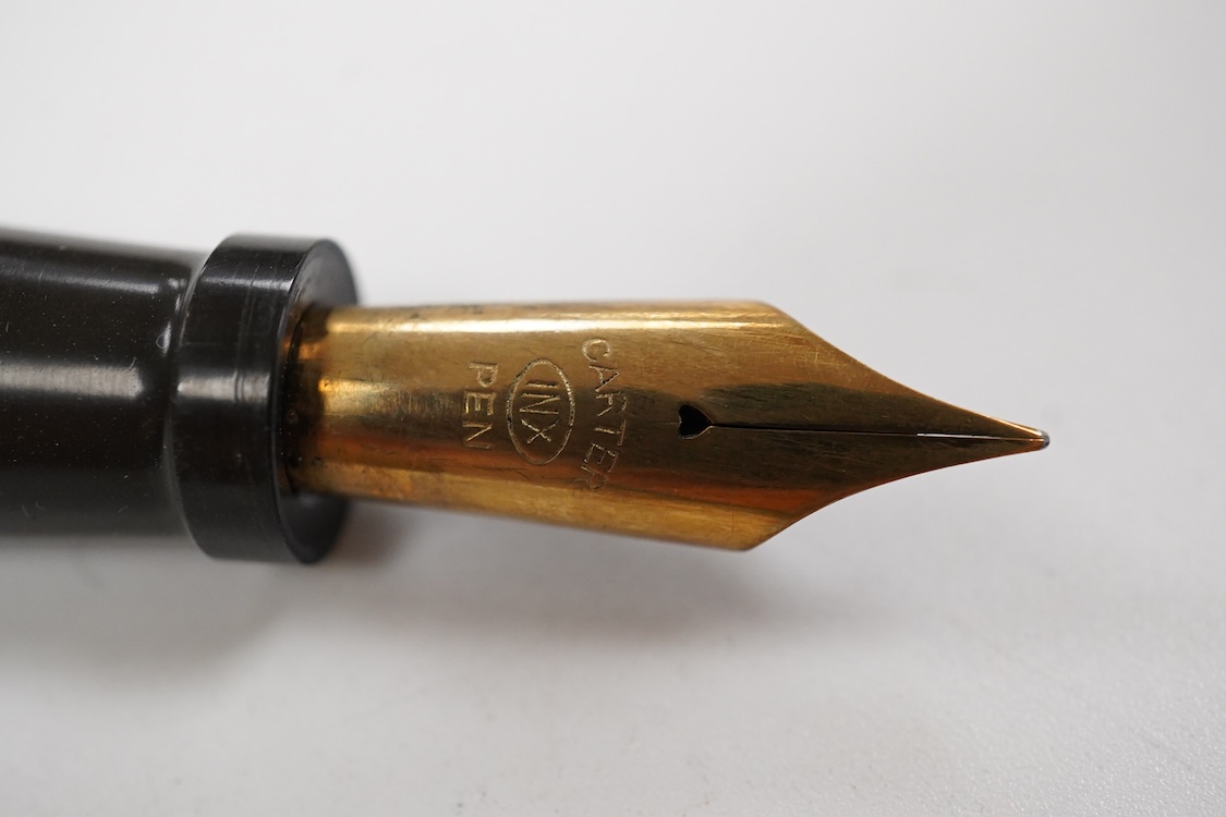 A Carter's oversize lever fill fountain pen fitted with large INX nib